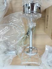 Image of Premier Housewares E14 Small Edison Screw 40 W Alexis 5-Arm Chandelier - Chrome/
