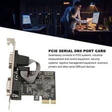 Image of 2 Port PCI Express RS232 DB9 Serial Port Card PCIe Serial Expansion Card PCIe