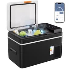 Image of Outsunny 30L Compressor Car Fridge Freezer, Camping Refrigerator, Black