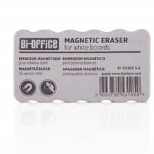 Image of Bi-Office White Lightweight Magnetic Eraser - For Whiteboards [AA0105 BQ53105]