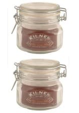 Image of 2 x Kilner 0.5L Square Clip Top Glass Food Storage Preserve Jar Canister 500ml