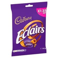 Image of Box of 12 Bags of Cadbury Chocolate Eclairs Bag 130g
