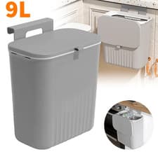 Image of 2 x 30L Double Kitchen Bin, Pedal Bin with Soft-Close Lid, Silver