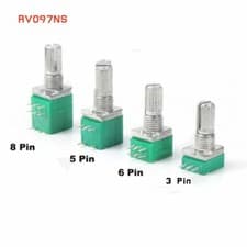 Image of RV097NS 3-8 Pin Single Double Potentiometer 5K to 500K With ON/OFF Rotary Switch