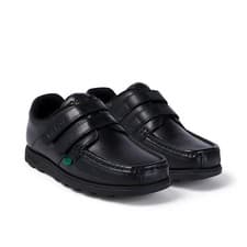 Image of Kickers Boy's Fragma Moc Toe Twin Strap Leather School Shoes Size  1 UK EU 33