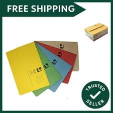 Image of Document Wallets Foolscap Assorted Pack of 50