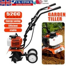 Image of 52CC Heavy Duty Petrol Rotovator Tiller Cultivator Rotavator Garden Soil 2Stroke