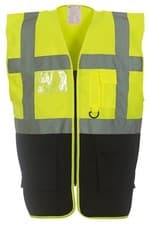 Image of Yoko Multi Functional Executive Hi-vis Waistcoat Safety Work Zipped Hi Viz Vest