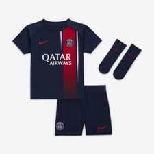 Image of Nike Paris Saint Germain Baby Home Mini Full Kit. Age Size 6-9 months. 2023/24