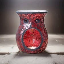 Image of Large glass burner /oil/melts various colours pillar crackle glass
