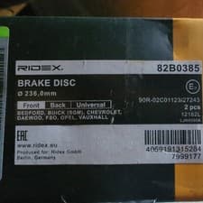 Image of brake discs front Ridex Chevrolet Kalos, Daewoo,Opel Vauxhall 236,0mm