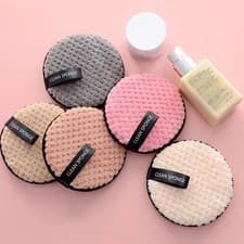 Image of 4Pcs Reusable Makeup Remover Pads Microfiber Washable Face Cleansing Pads...