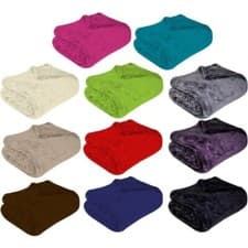 Image of Luxury Faux Fur Throw Sofa Bed Mink Soft Warm Fleece Blanket Single Double King.