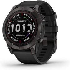 Image of Garmin Fenix 7 Sapphire Solar Black DLC Multisport GPS Watch 47mm Black
