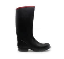 Image of Hunter Argyll Full Knee Rubber Unisex Calf Length Black Black Boots Size UK 6