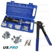 Image of US PRO 110pc Threaded Hand Nut Riveter Rivnut Gun & Rivnuts M3 M4 M5 M6 M8 5467