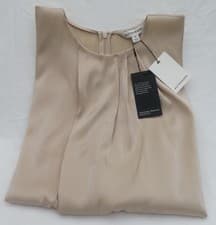 Image of LADIES MARKS AND SPENCER AUTOGRAPH CHAMPAGNE SOFT TOUCH SHORT SLEEVE TOP SIZE 12