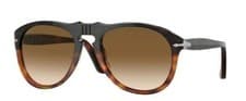 Image of Persol PO0649 116051 54 Dark Brown-Light Brown Tortoise/Brown Sunglasses
