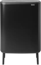 Image of Brabantia Bo Touch Bin Hi - 2 x 30L Inner Buckets (Matt Black) Large Waste/Recy