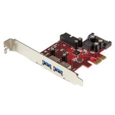 Image of StarTech 4 Port PCI Express USB 3.0 Card - 2 External & 2 Internal - SATA Pow...
