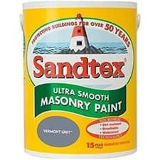Image of Sandtex Masonry Paint 5L Ultra Smooth Quality Waterproof Vermont Grey