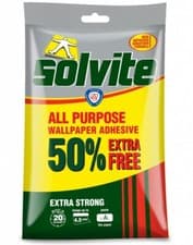 Image of Solvite All-Purpose Extra Strong Wallpaper Paste Adhesive -Hangs up to 4.5 Rolls