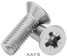 Image of M3 M4 M5 M6 POZI COUNTERSUNK MACHINE SCREWS POZIDRIVE CSK BOLTS ZINC PLATED BZP