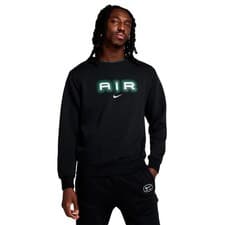 Image of NIKE SWOOSH AIR CREW FLEECE SWEATSHIRT BNWT RRP £54.99 Size M HM0177-011 black