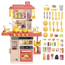 Image of Kids Play Kitchen Pretend Play Utensils Toys Cooking Role Play Set UK