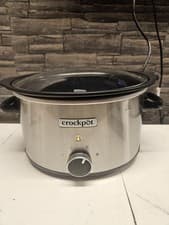Image of Crock-Pot CSC085 Slow Cooker - 3.5L - Silver -  NEW (Missing Lid Handle)