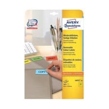 Image of Avery Self Adhesive Removable Labels Rounded Rectangle Yellow 480 Labels (L6035-