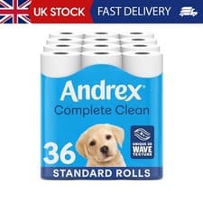 Image of Andrex Complete Clean Toilet Roll 36 Rolls (Previously Andrex Classic Clean Toil