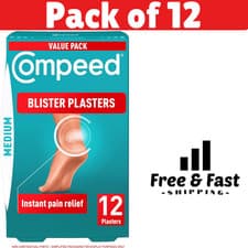 Image of Compeed Medium Size Blister Plasters 5,6,12 Hydrocolloid Plasters Foot Treatment