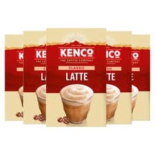 Image of Kenco Latte Instant Coffee Sachets 8x16.3g (Pack of 5, Total 40 Sachets)