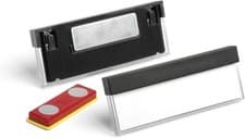 Image of Durable Select Name Badge with Magnet 17 mm x 67 mm Black (Pack of 25)