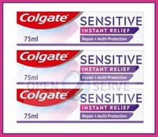 Image of 3x Colgate Sensitive Instant Relief Repair + Multi-Protection Toothpaste - 75ml