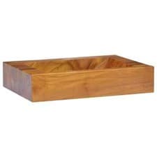 Image of Basin Solid Teak Wood 50x35x10 cm vidaXL