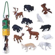 Image of Mojo FARMLAND MINI WORLD 12pc Playset farm animals minis set collectibles
