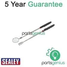 Image of Sealey Siegen Telescopic Magnetic LED Pick-Up Tool & Inspection Mirror Set 2pc