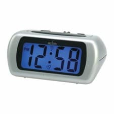 Image of Acctim Auric Silver LCD AM/PM Indicator Alarm Clock with snooze function - 12340