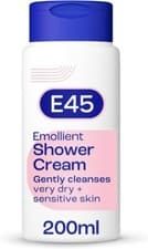 Image of E45 Emollient Shower Cream 200ml, Fragrance-Free, Dry & Sensitive Skin Body Wash