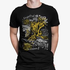 Image of Looney Tunes Tasmanian Devil Sketch Scribble Taz Official Men's T-Shirt