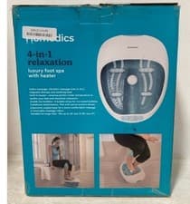 Image of HOMEDICS 4 IN 1 RELAXATION LUXURY FOOT SPA NEW DAMAGED BOX