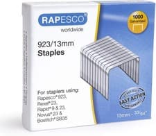 Image of Rapesco 1484 Type 923/13 mm Galvanised Heavy Duty Staples, Pack of 1000