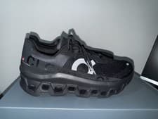 Image of Mens On Running Cloudmonster Trainers Triple Black UK 9 New Without Box