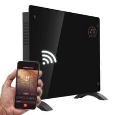 Image of Electric Heater Baridi Glass Panel Radiator, Timer, Wi-Fi, Remote Control