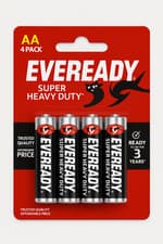 Image of Eveready AA 1.5V Zinc Batteries LR6 MN1500 R6 Super Heavy Duty – Multi Pack