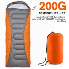 Image of 4 Season Single Sleeping Bag Waterproof Outdoor Camping Hiking Envelope Zip Bags