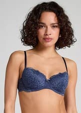 Image of Hunkemoller Marine Padded Underwired Bra - Size 38B - BNWT - RRP £30
