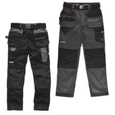 Image of Mens Scruffs Pro Flex Holster Multi-Pocket Cordura Stretch Work Trousers 28-40
